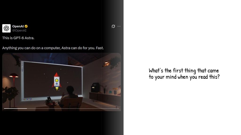 Slide 3: What's the first thing that came to your mind?