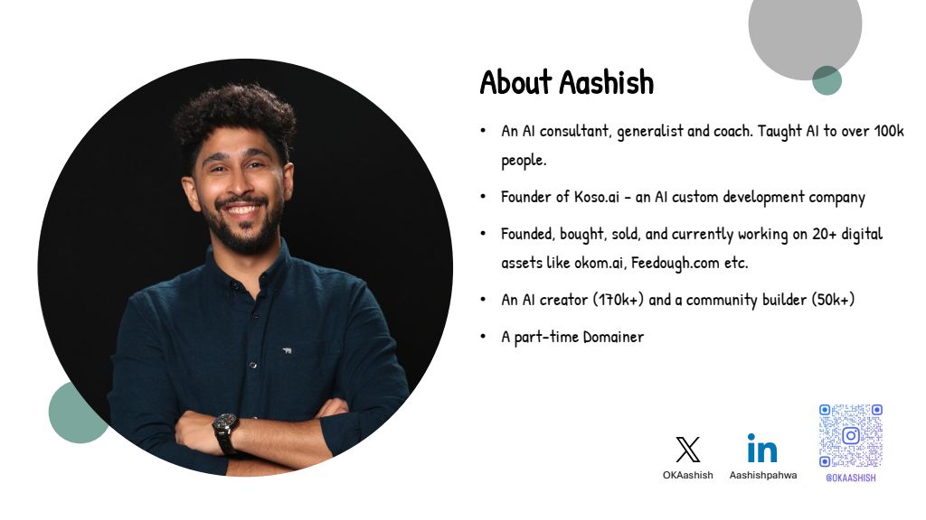 Slide 32: About Aashish