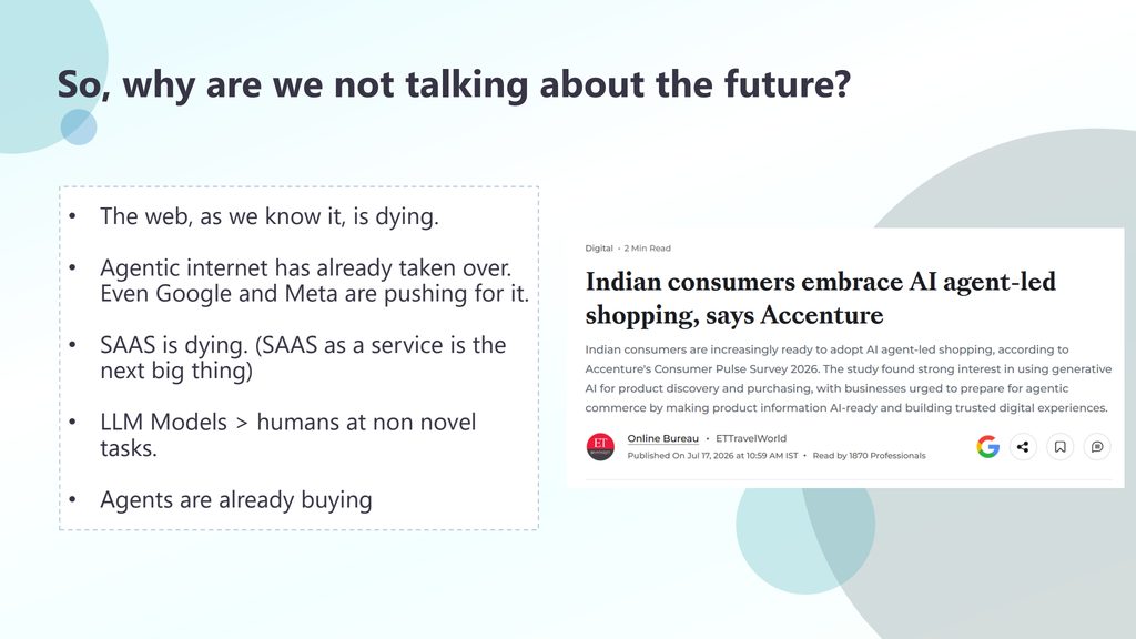 Slide 6: So, why are we not talking about the future?