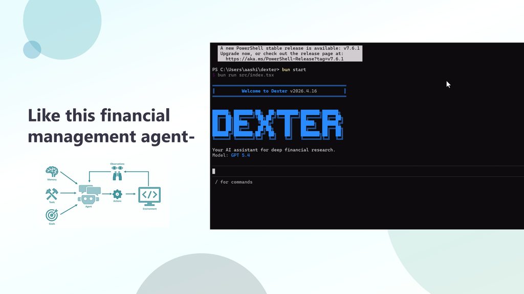 Slide 19: Like this financial management agent-