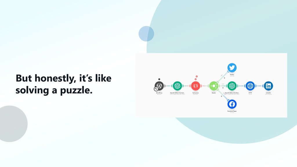 Slide 25: But honestly, it's like solving a puzzle.