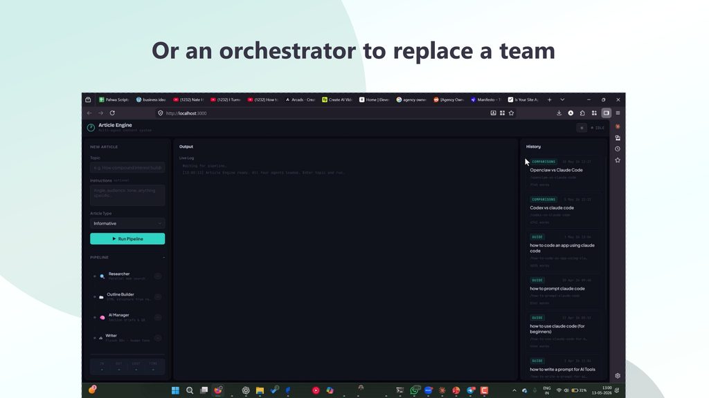 Slide 42: Or an orchestrator to replace a team